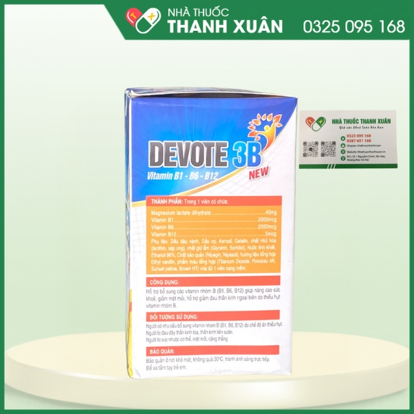 Devote 3B - Hỗ trợ bổ sung các vitamin nhóm B